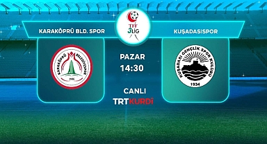 Karaköprü Belediyespor-Kuşadasıspor maçı TRT Kurdi'de canlı yayınlanacak