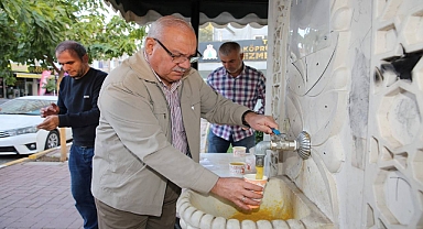 Karaköprü'de ikram çeşmesinden çorba akıyor