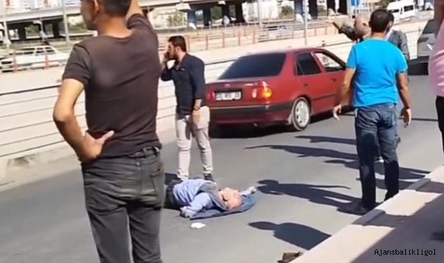 Karşıdan karşıya geçerken araç altında kaldı