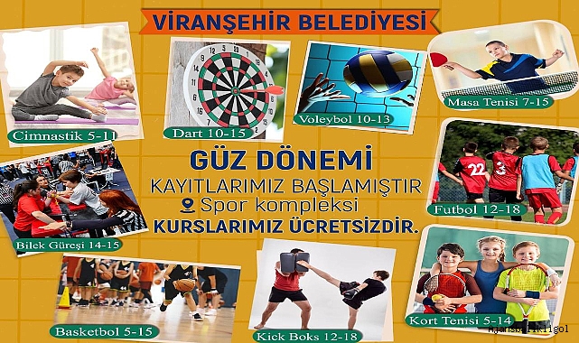 Viranşehir Belediyesi’nde güz dönemi kurs kayıtları başladı 