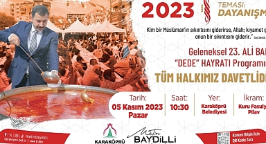 Başkan Baydilli'den Ali Dede Hayratına davet