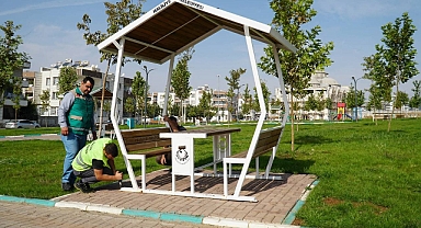 Haliliye Belediyesi ile üretilen banklar hizmete sunuluyor 