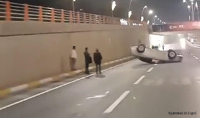 Urfa'da trafik kazası! Araç takla atarak durabildi