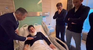 Bakan Yerlikaya, saldırıya uğrayan hakem Meler’i ziyaret etti