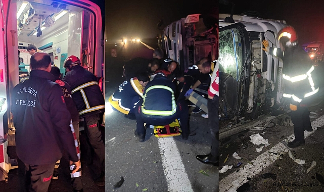 Şanlıurfa'da gece yarısı tır kazası