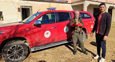 Urfa'da bitkin halde Kızıl Şahin bulundu!