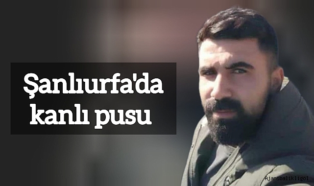 Urfa'da kanlı pusu! 1 genç öldürüldü