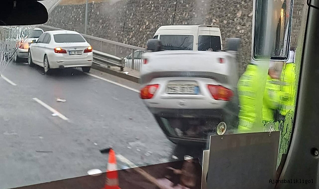 Urfa’da kontrolden çıkan araç takla attı