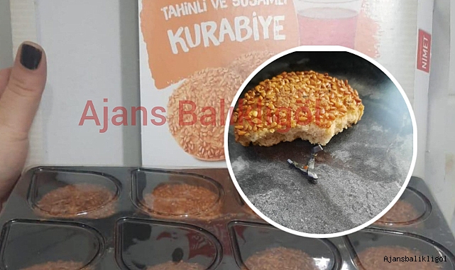 Zincir maketten aldığı kurabiyeden bulaşık teli çıktı