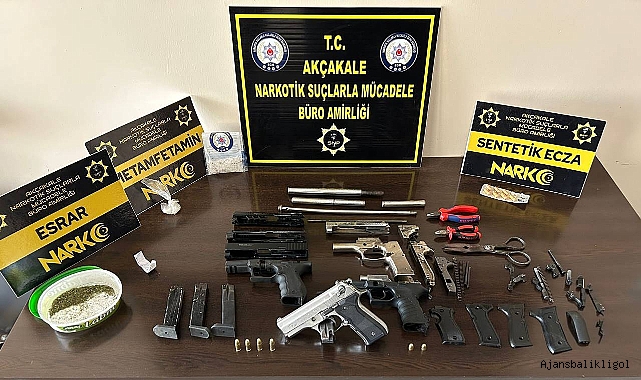 Akçakale ilçesinde uyuşturucu baskını