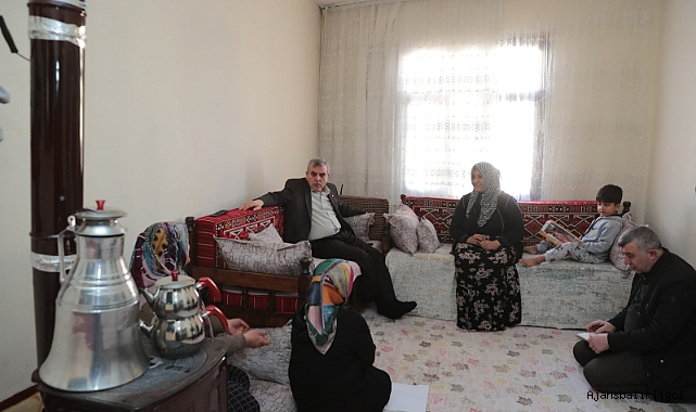 Başkan Beyazgül'den ev ziyaretleri