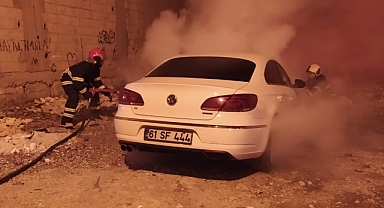 Eyyübiye'de araç yangını!