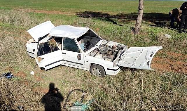 Urfa'da kontrolden çıkan araç devrildi! Yaralılar var