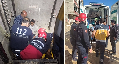 Asansör boşluğuna düşen şahsın imdadına itfaiye ekipleri yetişti