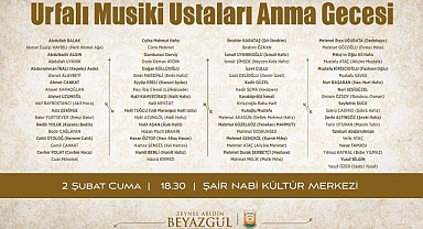Büyükşehir’den Şanlıurfalı ustaları anma gecesi