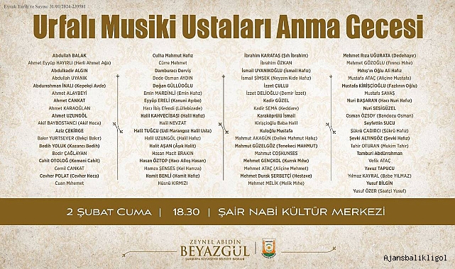 Büyükşehir’den Şanlıurfalı ustaları anma gecesi
