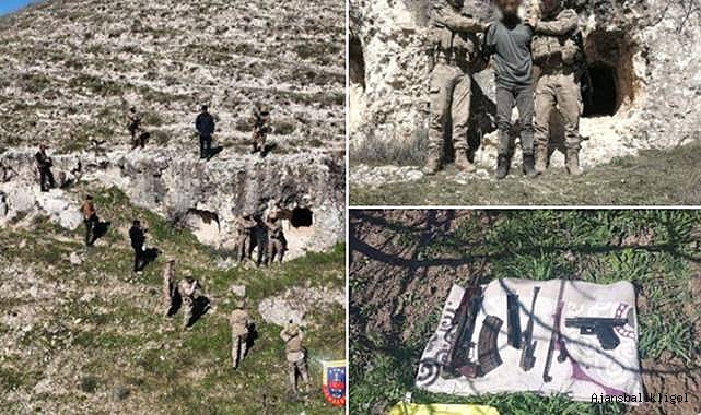 Cinayet zanlısı saklandığı mağarada yakalandı!