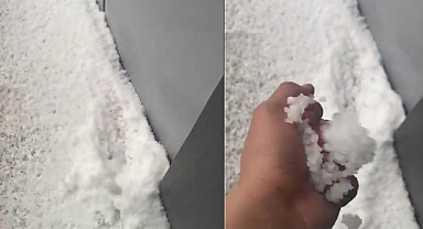 Şiddetli dolu yağışı Akçakale'yi beyaza bürüdü