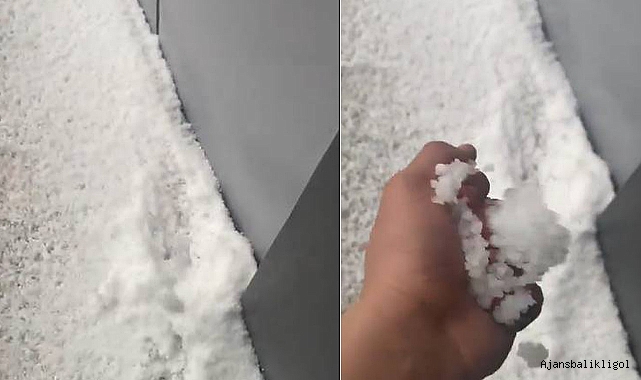 Şiddetli dolu yağışı Akçakale'yi beyaza bürüdü