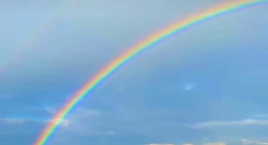 Siverek’te gökkuşağı adeta görsel şölen oluşturdu