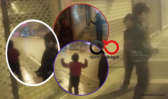 Suriyeli küçük çocuklar gece yarısı sokakta çalıştırılıyor