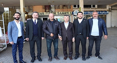 Başkan Baydilli ve Vekil Cevheri Şire Pazarı esnafı ile buluştu