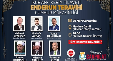 Enderun Usulü Teravih Geleneği Haliliye’de yaşatılacak