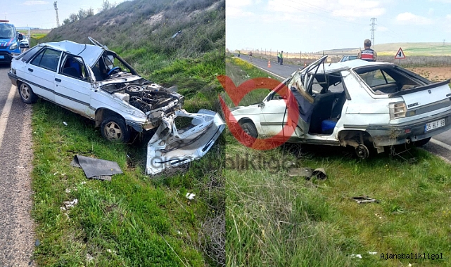 Eski Hilvan yolunda feci kaza! Sürücü araçta sıkıştı