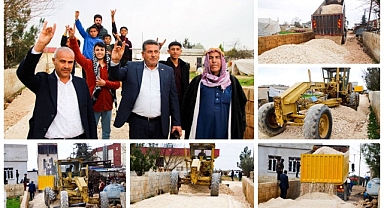 Harran’da kırsal mahalle içi asfaltlama devam ediyor