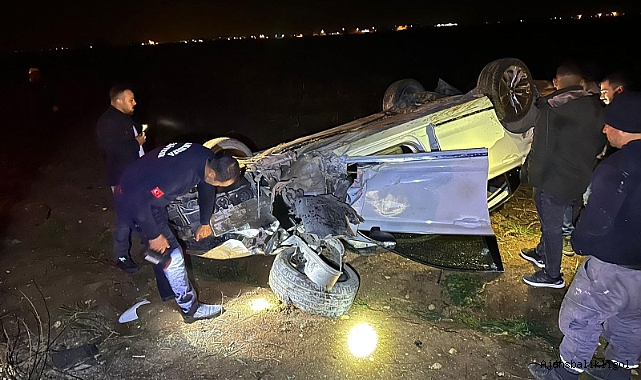 Kaza yapan araçta sıkıştı! İmdadına itfaiye yetişti