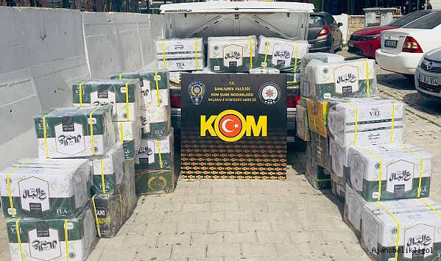 Urfa'da kaçak çaya el konuldu