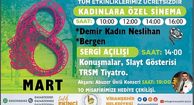 Viranşehir Belediyesinden ‘8 Mart Dünya Kadınlar Günü’ etkinliklerine davet 
