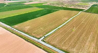 Harran'da Akıncı ve Soylu bağlantı yolunda asfalt çalışması tamamlandı