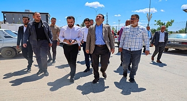 Başkan Özyavuz, yapımı devam eden sahra hastanesini ziyaret etti