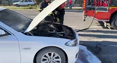 Haliliye'de araç yangını! 