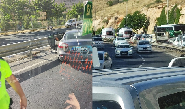 Akabe TOKİ yokuşunda kaza! Yaralılar var