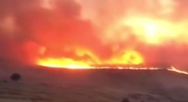 Mera alanında çıkan yangın ekili arazilere sıçradı