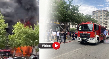 Şanlıurfa'da Bir İş Yeri Cayır Cayır Yandı! Çok Sayıda Ekip Sevk Edildi