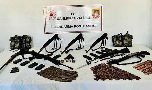 Urfa'da silah operasyonu! Cephanelik saklamışlar