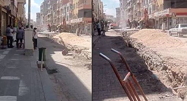 Viranşehir’de Yapılan Alt Yapı Çalışmalarında Doğalgaz Borusu Patladı!