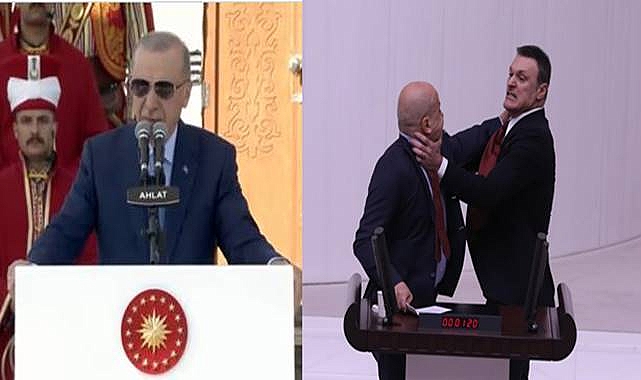 AK Partili Alpay'ın Ahmet Şık'a Yumruk Atmasına Erdoğan'dan İlk Yorum