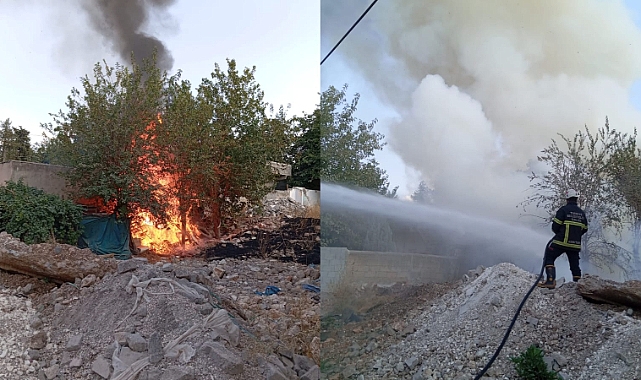 Hilvan'da Yangın! İtfaiye Müdahale Etti