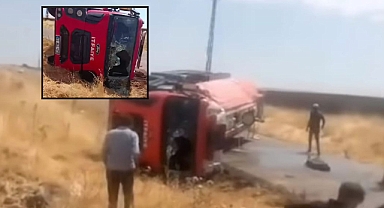 Urfa’da Yangına Giden İtfaiye Aracı Kaza Yaptı! Yaralılar var 