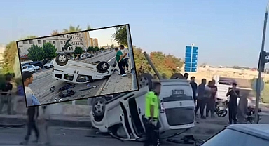 Haliliye’de Kontrolden Çıkan Araç Takla Attı! 