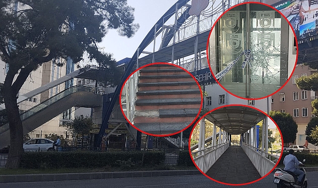 Üst Geçit Asansörünü Tahrip Ettiler