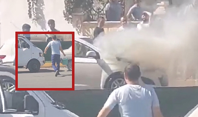 Urfa'da Seyir Halindeki Araç Yandı