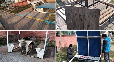 Eyyübiye'de Parklardaki Banklara Zarar Verildi: Belediyeden Yasal İşlem Açıklaması