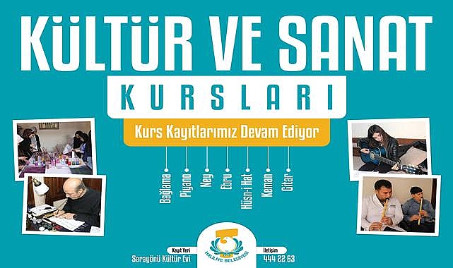 Haliliye Belediyesi Kültür ve Sanat Kurslarında Kayıtlar Sürüyor