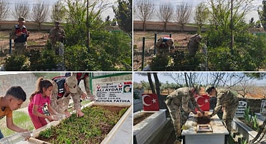 Şanlıurfa Jandarmasından Şehit Kabirlerine Vefa