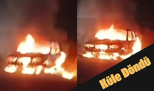 Şanlıurfa Siverek’te Seyir Halindeki Araç Alev Aldı